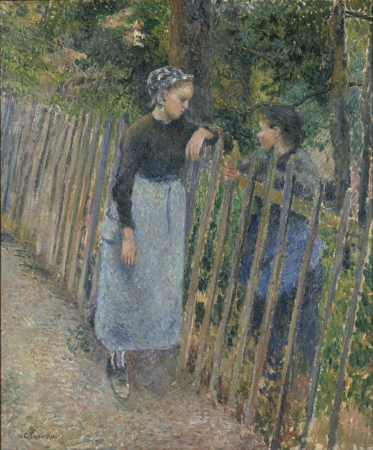 Conversation (1881) by Camille Pissarro
