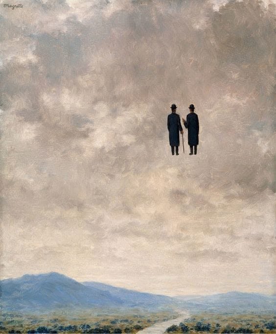 Fig. 4. René Magritte, The Art of Conversation, 1950, oil on canvas. New Orleans Museum of Art.